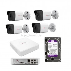 Комплект IP видеонаблюдения HiWatch KIT-DS204P-4