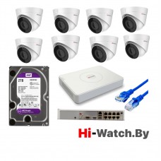 Комплект IP видеонаблюдения HiWatch KIT DS-I203-8P