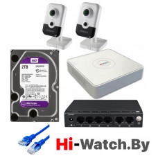 Комплект IP видеонаблюдения HiWatch KIT DS-I214-2
