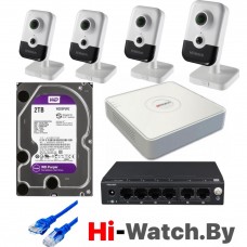 Комплект IP видеонаблюдения HiWatch KIT DS-I214-4